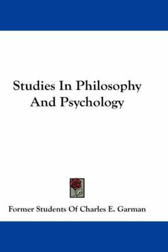 Cover image for Studies in Philosophy and Psychology