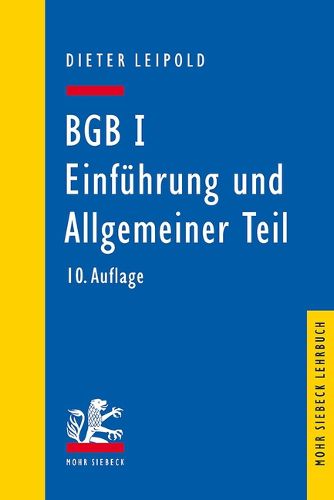 Cover image for BGB I: Einfuhrung und Allgemeiner Teil: Ein Lehrbuch mit Fallen und Kontrollfragen