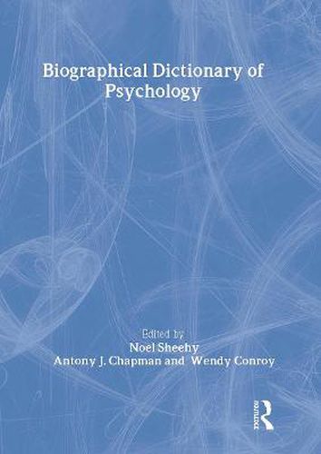 Cover image for Biographical Dictionary of Psychology