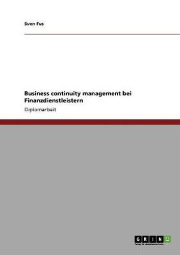 Cover image for Business Continuity Management bei Finanzdienstleistern