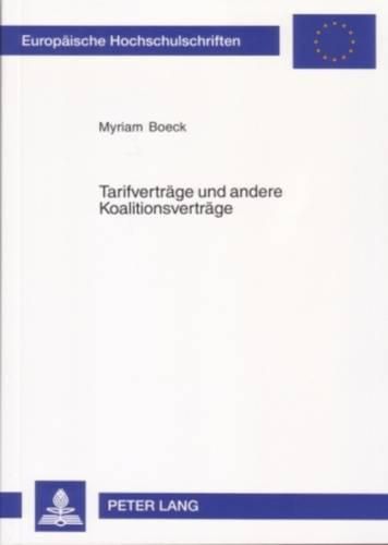 Cover image for Tarifvertraege Und Andere Koalitionsvertraege