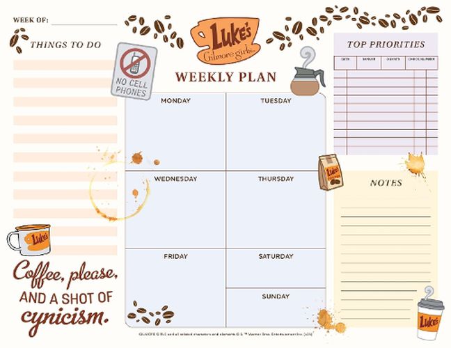 Cover image for Gilmore Girls Weekly Planner Notepad