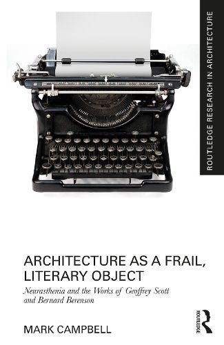 Cover image for Architecture as a Frail, Literary Object