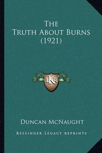 Cover image for The Truth about Burns (1921)