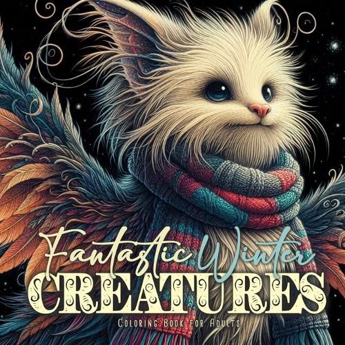 Cover image for Fantastic Winter Creatures Coloring Book for Adults