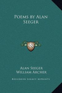 Cover image for Poems by Alan Seeger