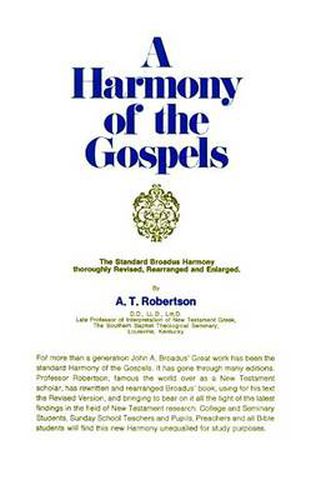 Cover image for A Harmony of the Gospels RSV