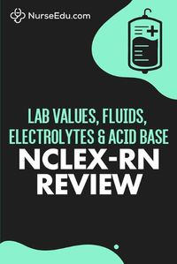 Cover image for Lab Values, Fluids, Electrolytes, & Acid Base - NCLEX-RN Exam