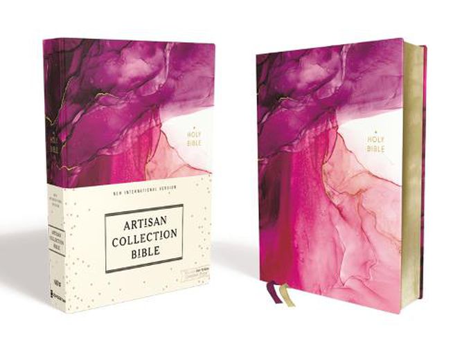 Cover image for NIV, Artisan Collection Bible, Cloth over Board, Pink, Art Gilded Edges, Red Letter, Comfort Print
