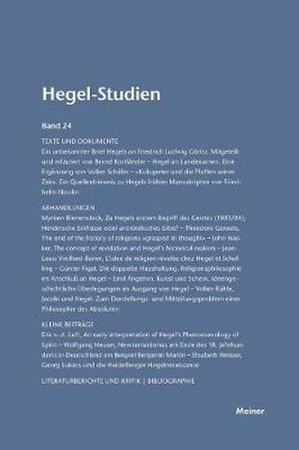 Hegel-Studien / Hegel-Studien