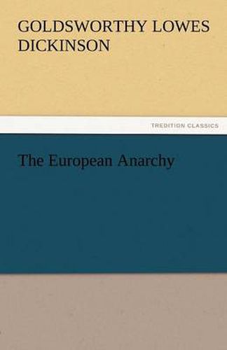 Cover image for The European Anarchy