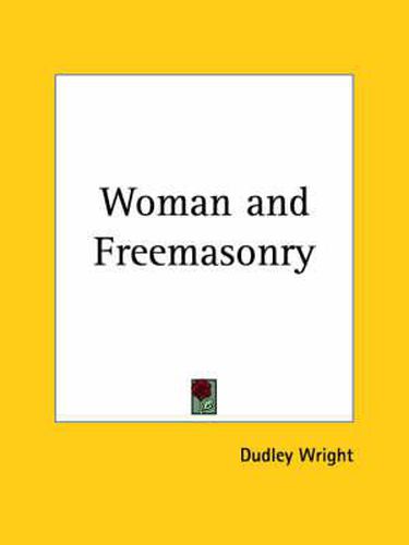 Cover image for Woman and Freemasonry