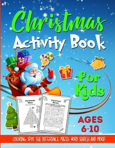 Cover image for Christmas Activity Book For Kids Ages 6-10