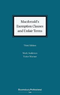 Cover image for Macdonald's Exemption Clauses and Unfair Terms