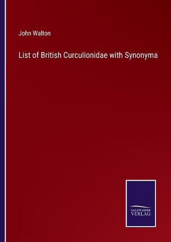 List of British Curculionidae with Synonyma