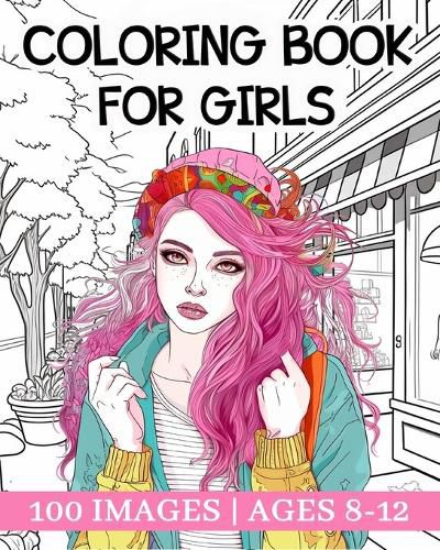 Cover image for Coloring Book for Girls Ages 8-12