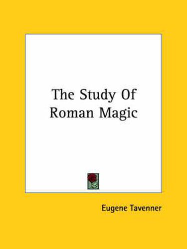 Cover image for The Study of Roman Magic