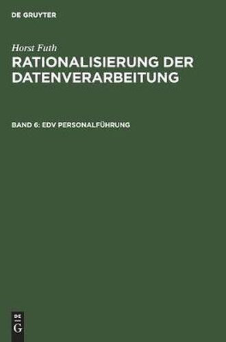 Cover image for Edv Personalfuhrung: Edv-Personalorganisation, Edv-Personalplanung, Edv-Personalmanagement