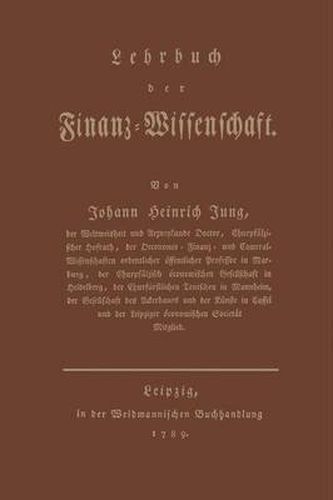 Lehrbuch der Finanz-Wissenschaft