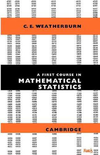 Cover image for A First Course Mathematical Statistics