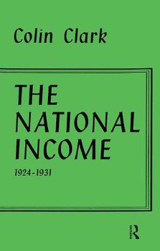 Cover image for National Income 1924-1931