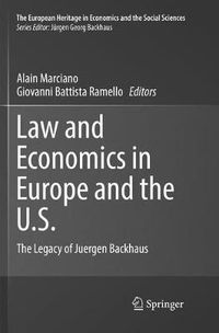 Cover image for Law and Economics in Europe and the U.S.: The Legacy of Juergen Backhaus