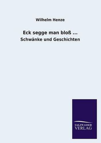 Cover image for Eck Segge Man Bloss ...