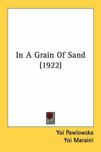 Cover image for In a Grain of Sand (1922)