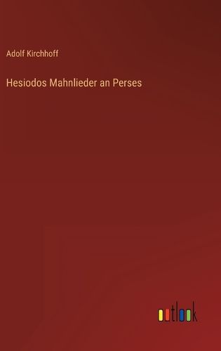 Cover image for Hesiodos Mahnlieder an Perses