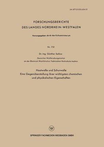 Cover image for Hautwolle Und Schurwolle: Eine Gegenuberstellung Ihrer Wichtigsten Chemischen Und Physikalischen Eigenschaften