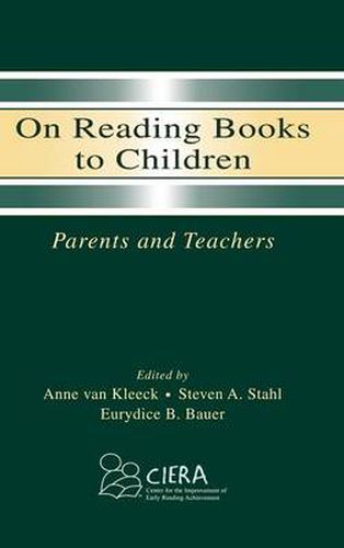 Cover image for On Reading Books to Children: Parents and Teachers