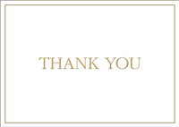Cover image for Thank You Notes 6pk Gold Embossed