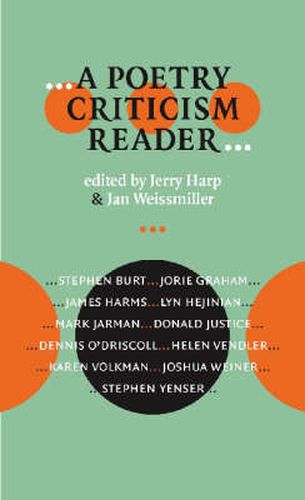 Cover image for A Poetry Criticism Reader