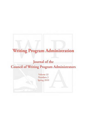 Cover image for Wpa: Writing Program Administration 33.3