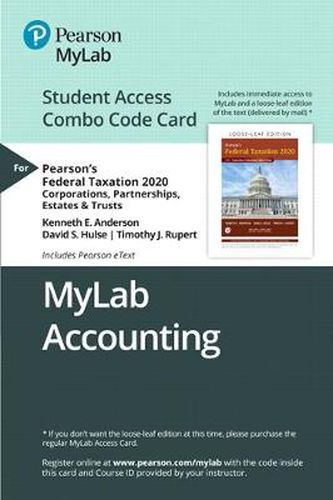 Mylab Accounting with Pearson Etext -- Combo Access Card -- For Pearson's Federal Taxation 2020 Corporations, Partnerships, Estates & Trusts