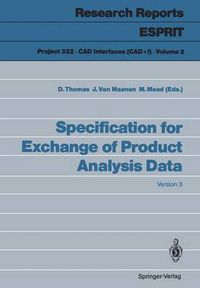 Cover image for Specification for Exchange of Product Analysis Data: Version 3