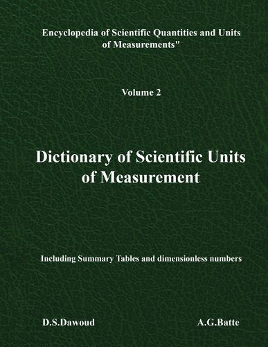 Cover image for Dictionary of Scientific Units of Measurement - Volume II