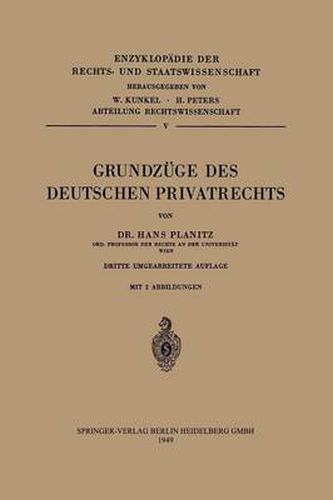 Cover image for Grundzuge Des Deutschen Privatrechts