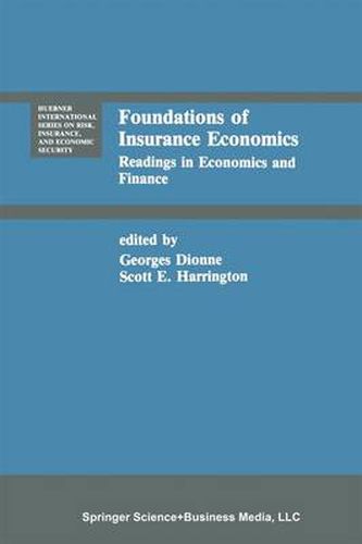 Cover image for Foundations of Insurance Economics: Readings in Economics and Finance