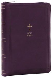 Cover image for KJV Holy Bible, Compact Reference Bible, Leathersoft, Purple with zipper, 43,000 Cross-References, Red Letter, Comfort Print: Holy Bible, King James Version