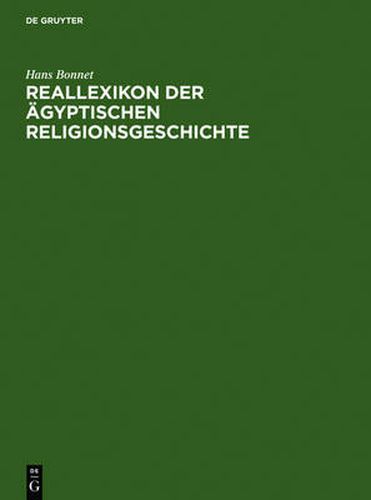 Cover image for Reallexikon der agyptischen Religionsgeschichte