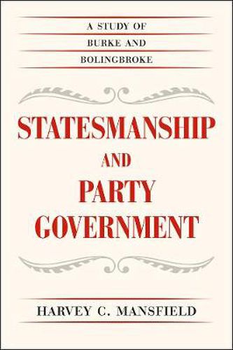 Cover image for Statesmanship and Party Government