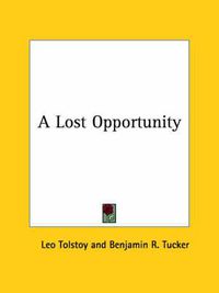 Cover image for A Lost Opportunity