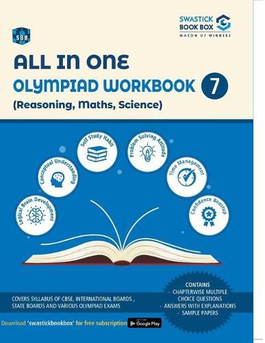 Cover image for All in One Olympiad Workbook for Reasoning, Math, Science - Class 7