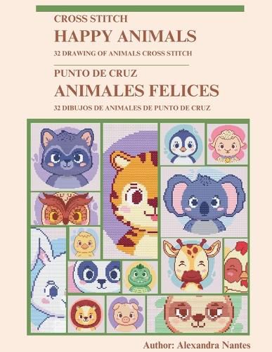 Cover image for Happy Animals Cross-Stitch