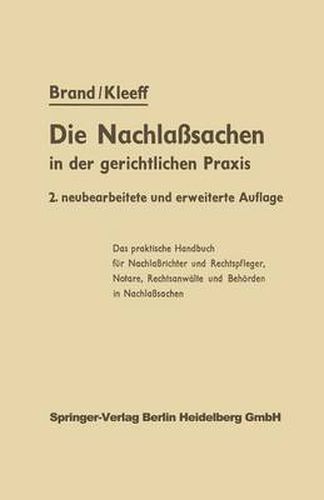 Cover image for Die Nachlasssachen in der gerichtlichen Praxis