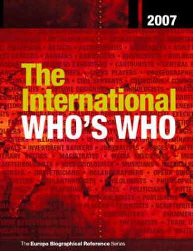 Cover image for The International Who's Who 2007