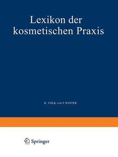 Cover image for Lexikon Der Kosmetischen Praxis