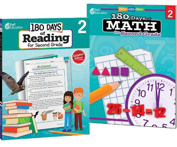 Cover image for 180 Days (TM): Reading & Math Grade 2: 2-Book Set