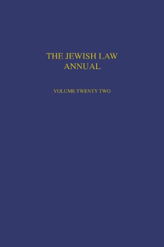 Cover image for Jewish Law Annual Volume 22